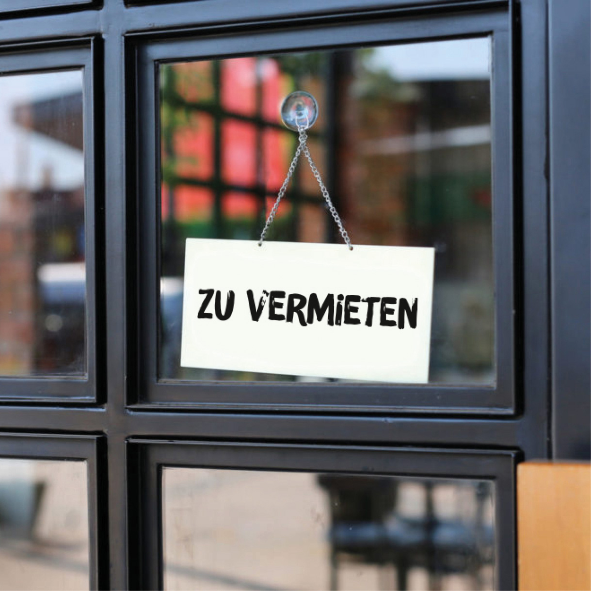 Schild mit der Aufschrift "zu vermieten"